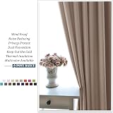 PONY DANCE Blackout Thermal Curtain 2 Panels 46x54 Dark Putty view 8