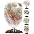 wohohoho 5 Packs Blueberry Bushes Netting Cover with Drawstring, 6.6Ft x 5.9Ft Garden Tree Netting Pest Barrier Tomato Protective Covers Prevent Fruits Plants from Squirrel Bird Insect Deer Animals