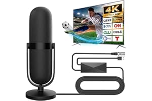 HDTTVVT 2025 TV Antenna Indoor,TV Antenna for Smart TV Indoor,Digital TV Antenna for Smart TV 1100+ Miles Range 360° Receptions,TV Antennas for Local Channels Support 4K 1080p TVs-TV Antennas 26ft Coax Cable