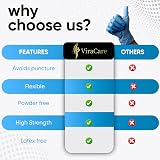 ViraCare Blue Vinyl Gloves Medium 1000pk Latex Free Powder Free Non-Sterile view 4