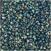 Miyuki Round Seed Beads, 11/0, 8.5 Gram Tube, 4516 Opaque Montana Matte Picasso