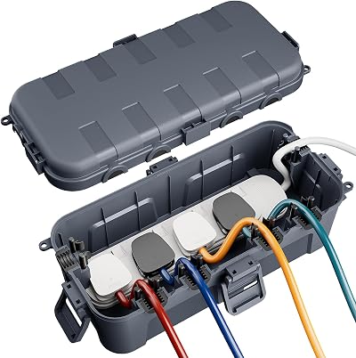 Restmo 2-Piece Outdoor Waterproof Electrical Box IP54 Gray 29x13.2x10cm
