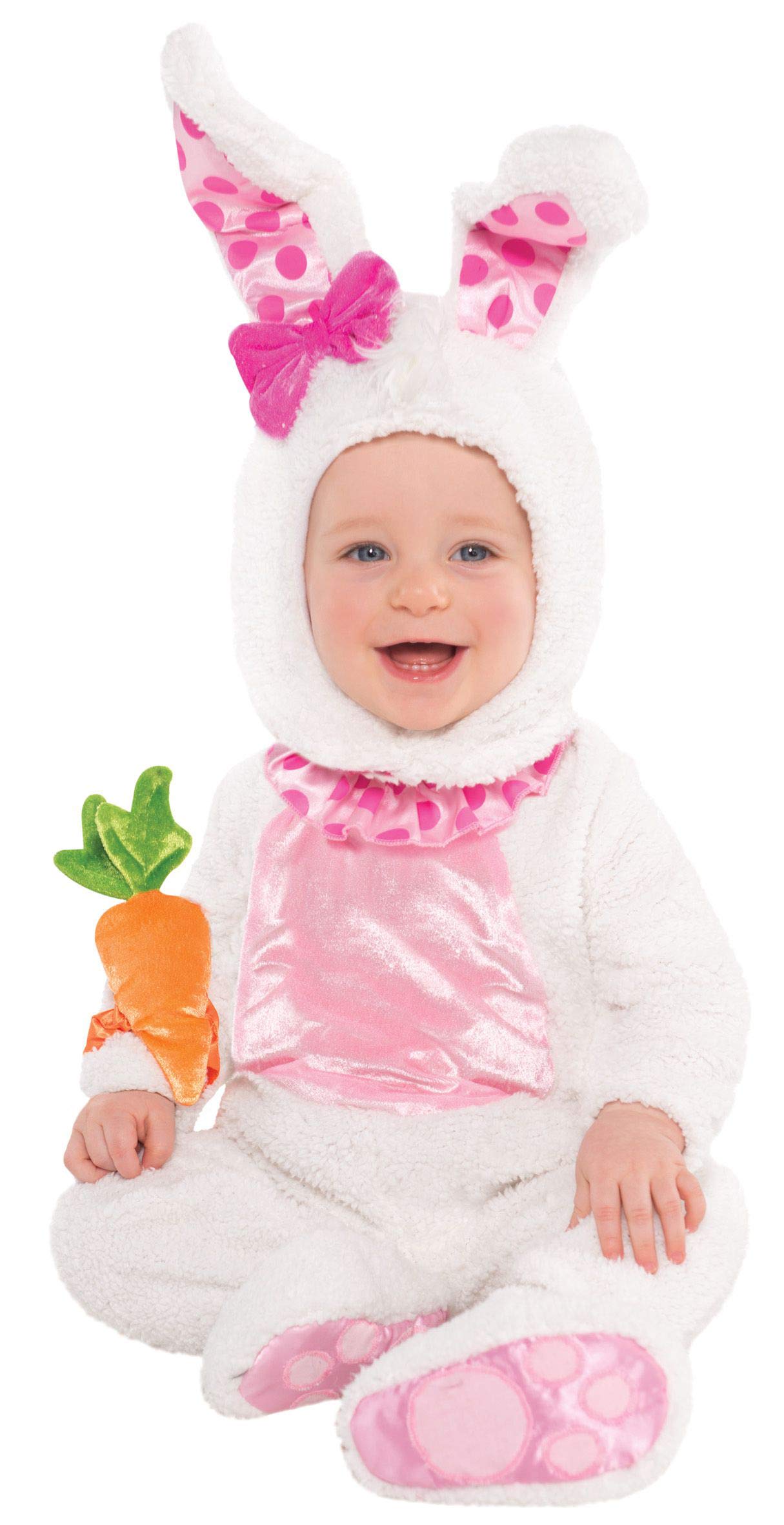 (PKT) (997536) Child Girls Wittle Wabbit Costume (12-18m), White/Pink