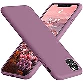 Vooii Compatible with iPhone 11 Pro Case, Soft Liquid Silicone Slim Rubber Full Body Protective Cover with Soft Microfiber Lining Lilac Purple