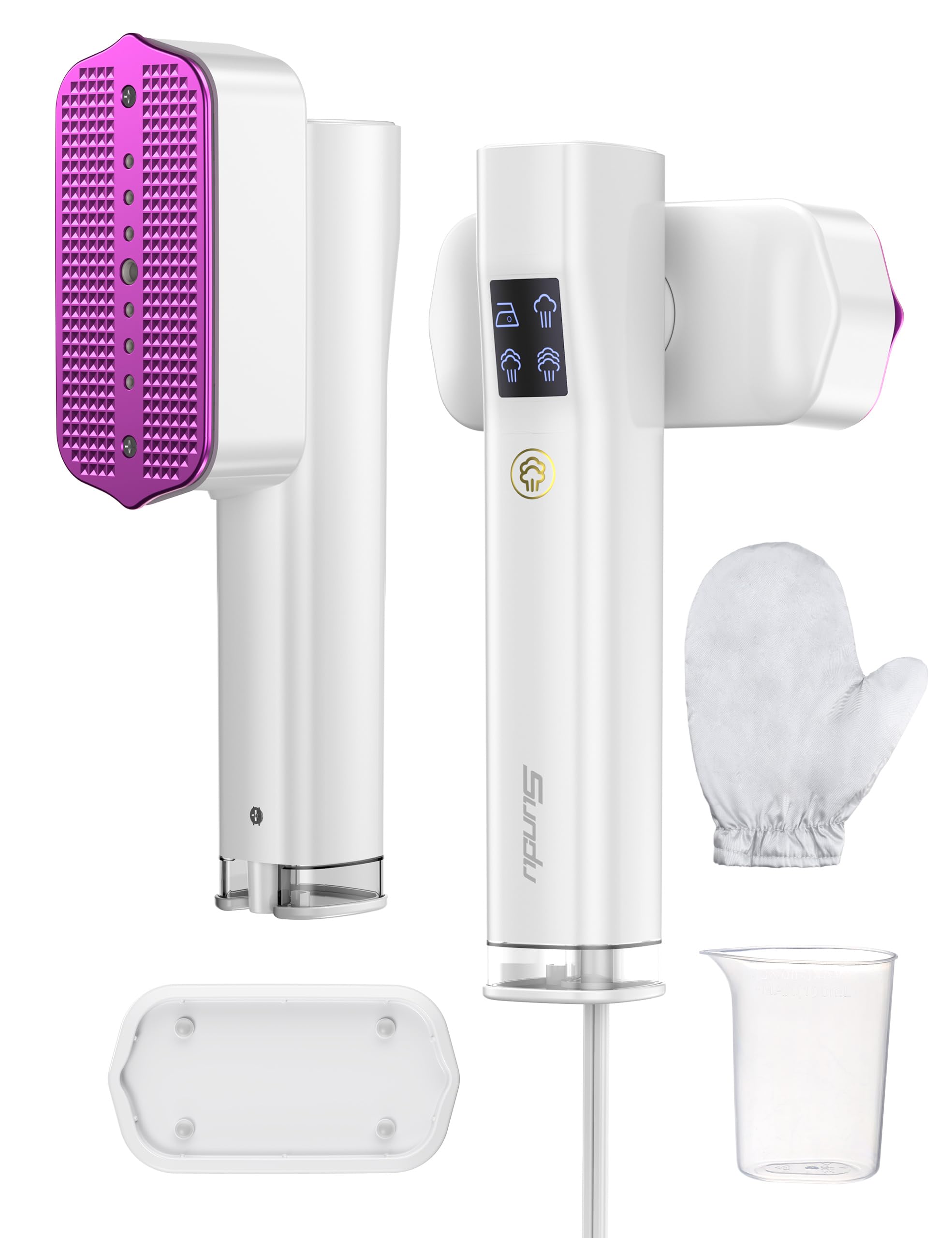 Photo 1 of Steamer for Clothes, Sundu Portable 2-in-1 Steamer & Iron, 15s Fast Heat-up, 100ml Water Tank, Ironing Gloves, 20 Min Continuous Steam, Wrinkle Remover for Garment, Travel & Home Use (Cream White)