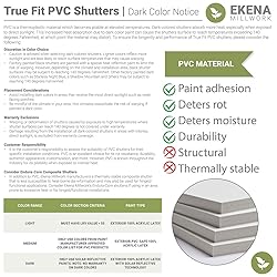 Ekena Millwork 16 1/8"W x 70"H True Fit PVC Three
