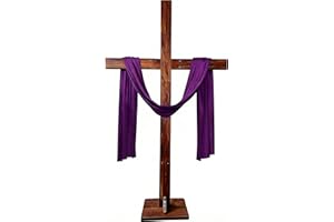 yasuwekik 76 Inch Extra Large Wood Stand Religious Cross for Yard Wooden Church Wall Cross Decor He Is Risen Outdoor Cross fo