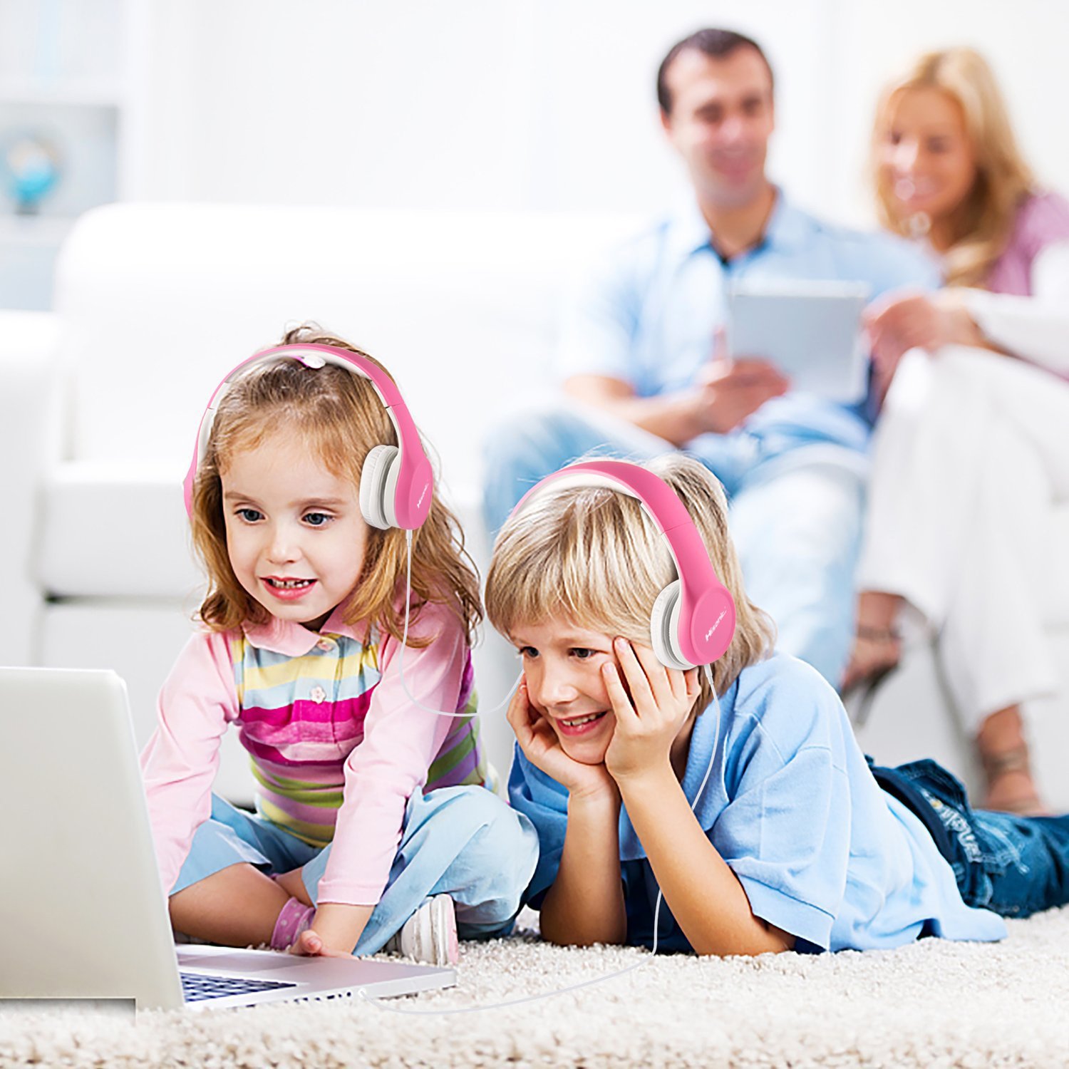 Hisonic Limited Volume Kids Foldable Headphones - Pink