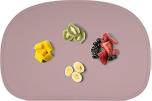 Simka Rose Silicone Baby Placemats That Stick to Table - Silicone Placemats for Toddlers Non Slip with Raised Edges - Kids Placemats for Dining Table Restaurants and Travel - Dishwasher Safe (Lilac)