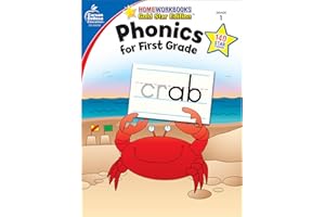 Carson Dellosa Phonics for First Grade Workbook―Writing Practice, Tracing Letters, Writing Words With Incentive Chart and Motivational Stickers (64 pgs) (Volume 11) (Home Workbooks)
