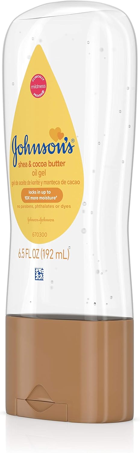 Johnson's Baby Oil Gel Enriched with Shea and Cocoa Butter, Great for Baby Massage, 6.5 fl. oz: Health & Personal Care
