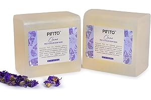 Pifito Clear Melt and Pour Soap Base (2 lb) │ Premium 100% Natural Glycerin Soap Base │ Luxurious Soap Making Supplies