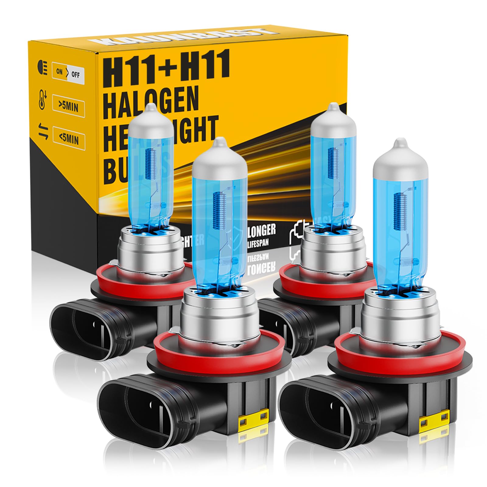 Photo 1 of *USED*
TXBILMOO Halogen Headlight Bulbs Fit For 2007-2018 Nissan Altima,H8/H9+H8/H9 High Low Beam Headlamp Lights Upgraded Kit,55W 12V White light bulb,IP68,Plug n Play,4-Pack