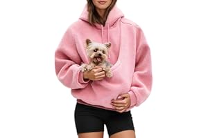 Pet Cat Dog Pouch Hoodies for Women Small Animal Carrier Kitten Puppy Pouch Sweatshirt Women Holder Fleece Fall Tops