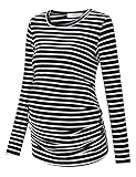Coolmee Maternity Shirt Side Button and Ruched
