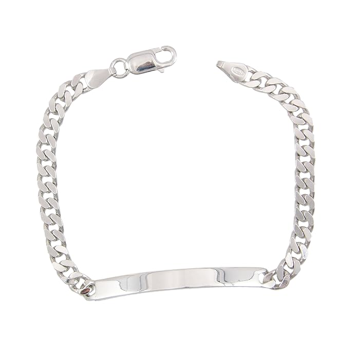 Herren-Armband Silber, massiv 925/000 – Gliederarmband mit Platz für Gravur