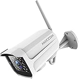Outdoor Security Camera, 1080P WiFi Camera Wireless Surveillance Cameras, IP Camera with Two-Way Audio, IP66 Waterproof, Night Vision, Motion Detection, Activity Alert, Deterrent Alarm - iOS, Android