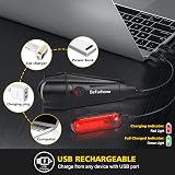 Defurhome Bike Light Set Front and Rear USB Rechargeable 2000mAh 4 Modes view 5
