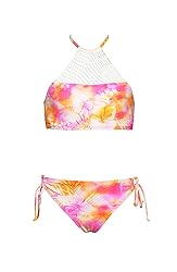 Hobie Girls' High Neck Halter Top and Side Tie