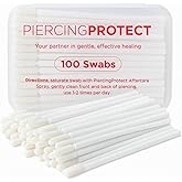Piercing Care Swabs Tips | Reduce Bumps & Irritation Microfiber Sponge Tips + No lint For Faster Recovery (100 count) PiercingProtect™