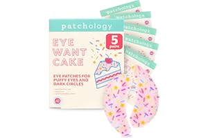Patchology Eye Want Cake Under Eye Patches for Puffy Eyes, Dark Circles & Wrinkles, Hydrating Undereye Gel Patches, Holiday Treats, Christmas Gifts for Women & Stocking Stuffers for Teens (5 Pairs)