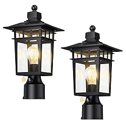APOTO Dusk to Dawn Outdoor Post Lights, Waterproof