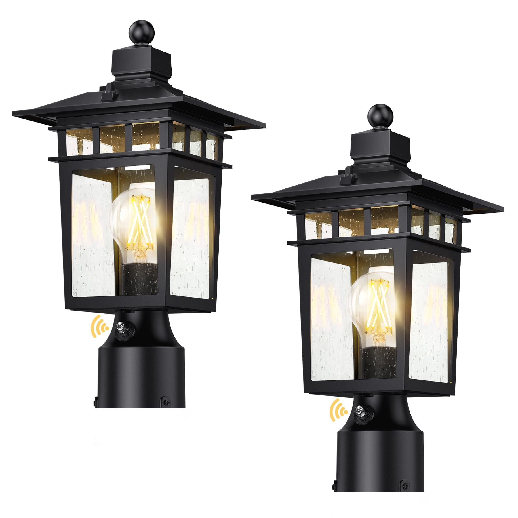 APOTO Dusk to Dawn Outdoor Post Lights, Waterproof