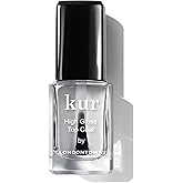 LONDONTOWN High Gloss Top Coat – Glass-Like Shine, Smooth Finish, Streak-Free Application with Pro-Contour Brush, Enhances Nail Color & Extends Wear