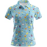 Womens Golf Shirt Funny Golf Shirts for Woman Short Sleeve Shirts for Tennis