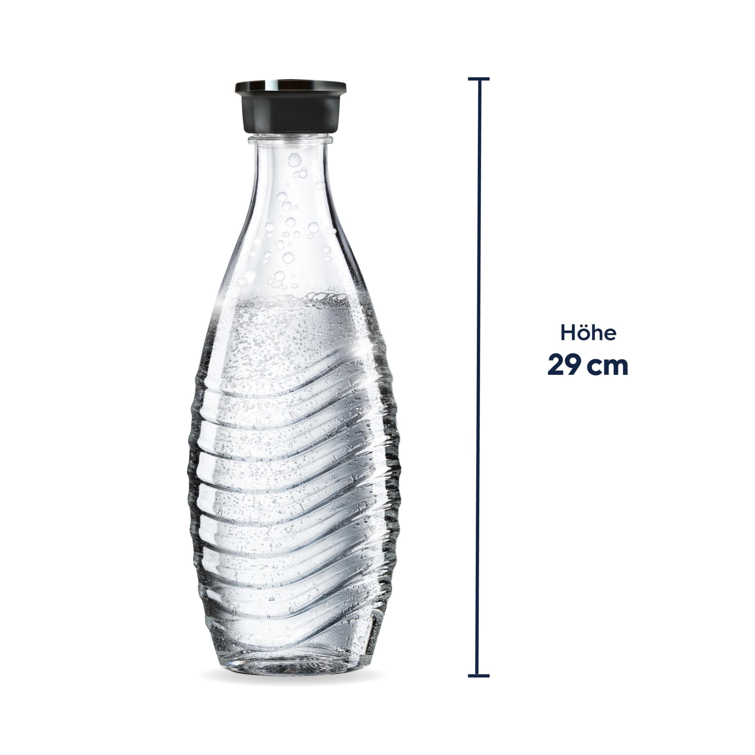 Sodastream 0,7L CRYSTAL Glaskaraffen - kompatibel mit CRYSTAL & PENGUIN Wassersprudler, 2er-Pack Wasserkaraffen, spülmaschinenfeste Sprudlerkaraffen 3