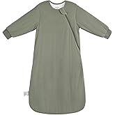BubblePanda Rayon Made from Bamboo Sleep Sack 6-12 Months Long Sleeve Sleep Sack 1.5 Tog Supersoft Winter Baby Wearable Blanket with 2-Way Zipper Unisex Sleeping Bag for Babies Toddler