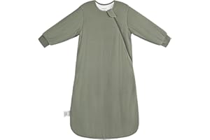 BubblePanda Rayon Made from Bamboo Sleep Sack 6-12 Months Long Sleeve Sleep Sack 1.5 Tog Supersoft Winter Baby Wearable Blanket with 2-Way Zipper Unisex Sleeping Bag for Babies Toddler