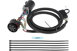 HEROFFIX 7 Pin to 4 Pin Trailer Wiring Connector Plug W/Reverse Wire for Toyota Tacoma 2005-2024 for Ford F150 Trailer Harnes