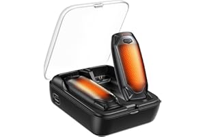 Kesguar Hand Warmers Rechargeable - 2 Pack 14000mAh AI Electric Hand Warmers with Charging Case, Magnetic 2 in 1 Pocket Handwarmers, Portable Heater Gifts for Women/Men/Christmas/Golf/Camping/Hunting