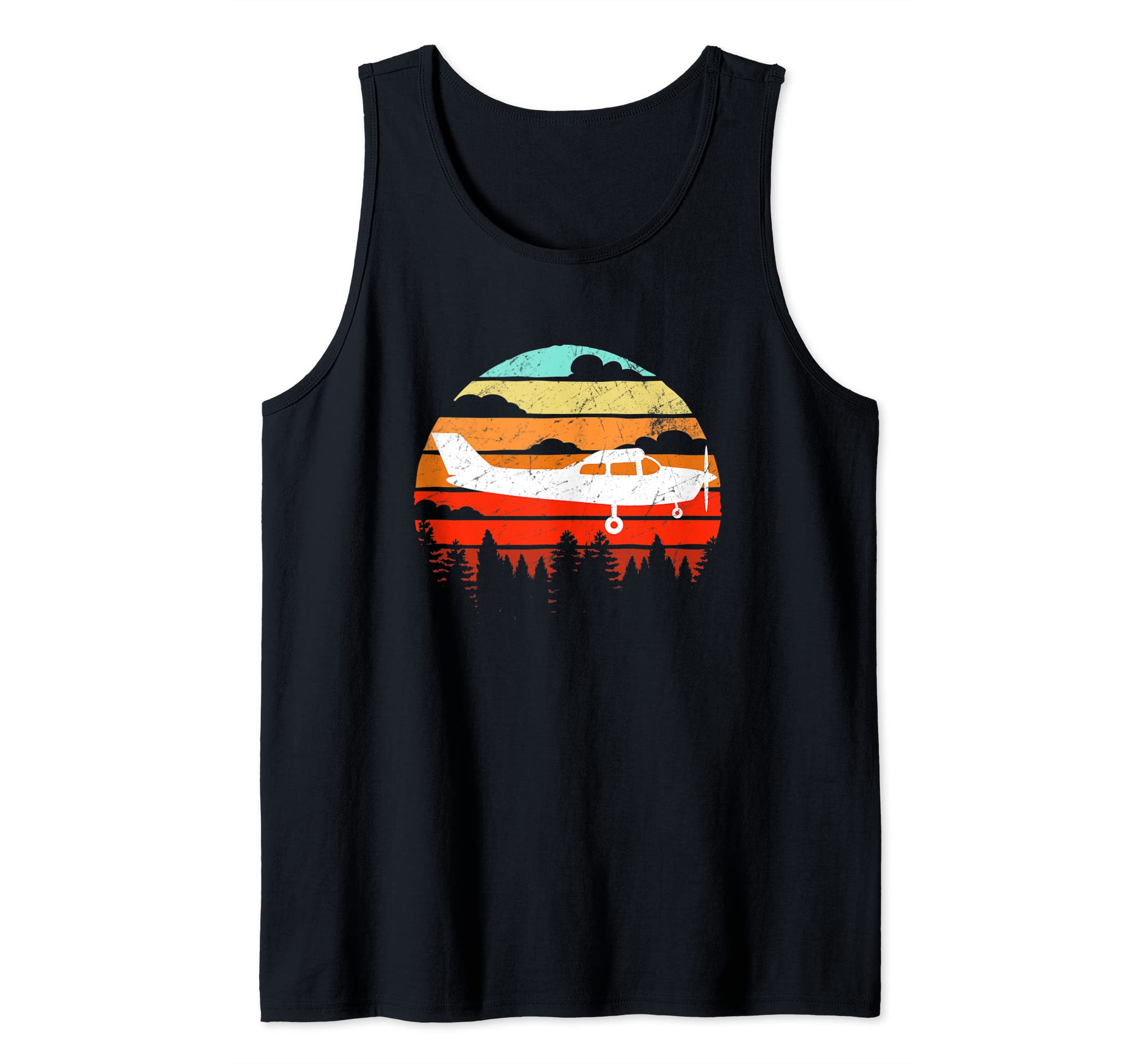 Pilot Gift Retro C172 Aircraft Flying Aviation Tank Top