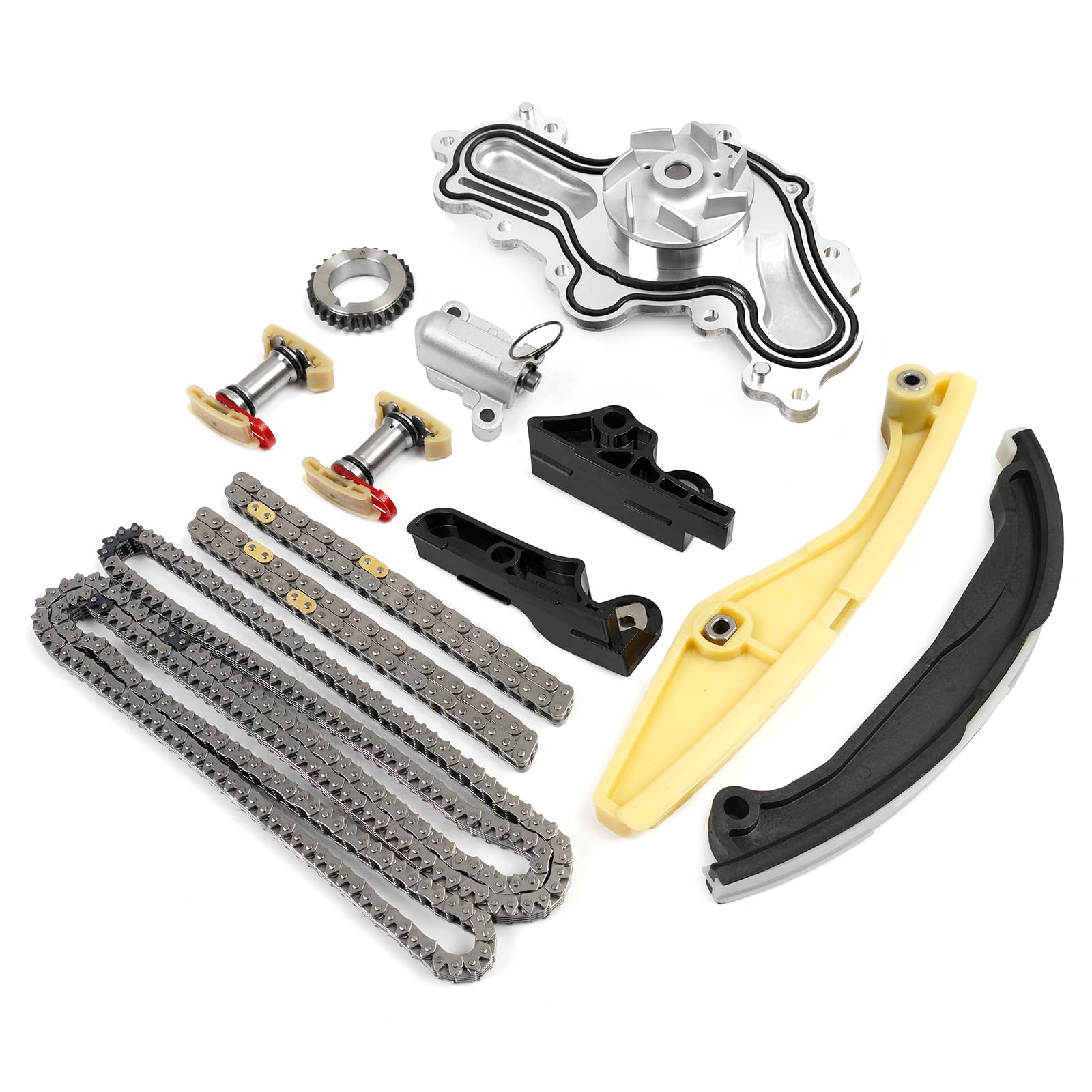 Photo 1 of BHB Engine Timing Chain Kit with Water Pump Compatible with Ford F-150 F150 Edge Explorer Taurus Police Flex Lincoln MKS MKZ MKX 3.5 3.7 L 2011-2019 Replace For 125-3340 BL3Z-6268-A AT4Z-6268-A