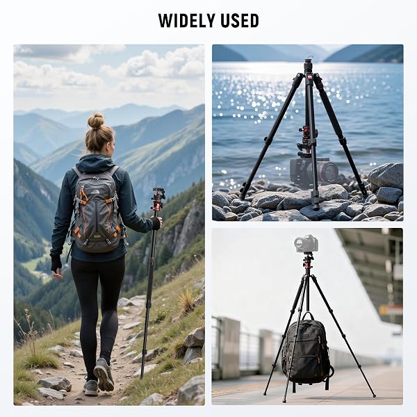 NEEWER BASICS 70.9″ CAMERA TRIPOD MONOPOD WITH CENTER COLUMN & BALL HEAD, QUICK RELEASE OVERHEAD DSLR CELL PHONE HOLDER STAND COMPATIBLE WITH IPHONE TRAVEL VIDEO RECORDING, 17.6 LBS MAX LOAD, TP16