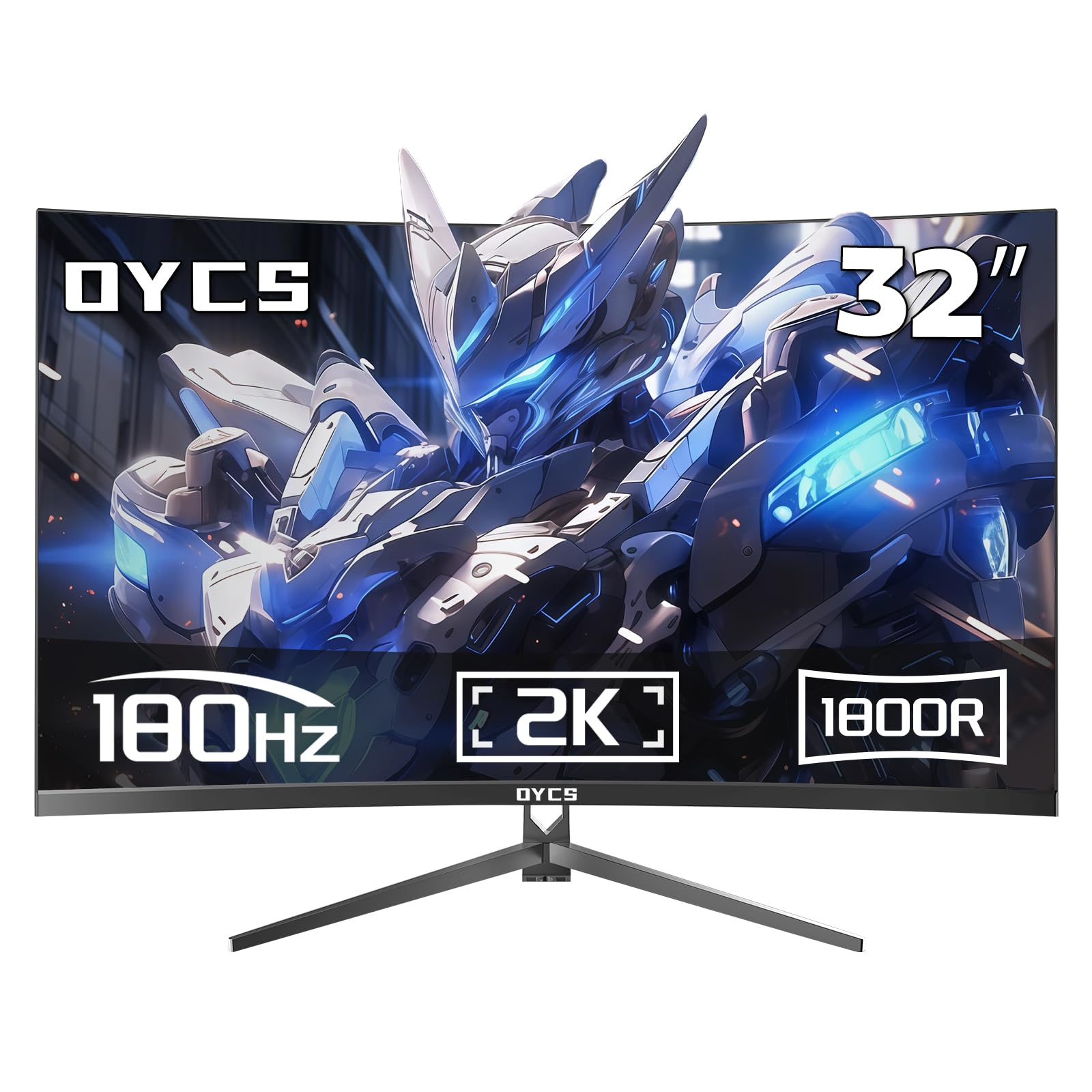 OYCS 32インチ 曲面ゲーミングモニター 2K QHD 2560×1440 解像度 180H...