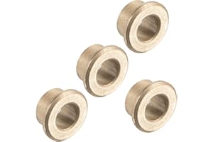 Kozelo 4pcs Flange Sleeve Bearings - [8mm x 12mm x 8mm] Sintered Bronze Self-Lubricating Bushing for Machine Shaft Use