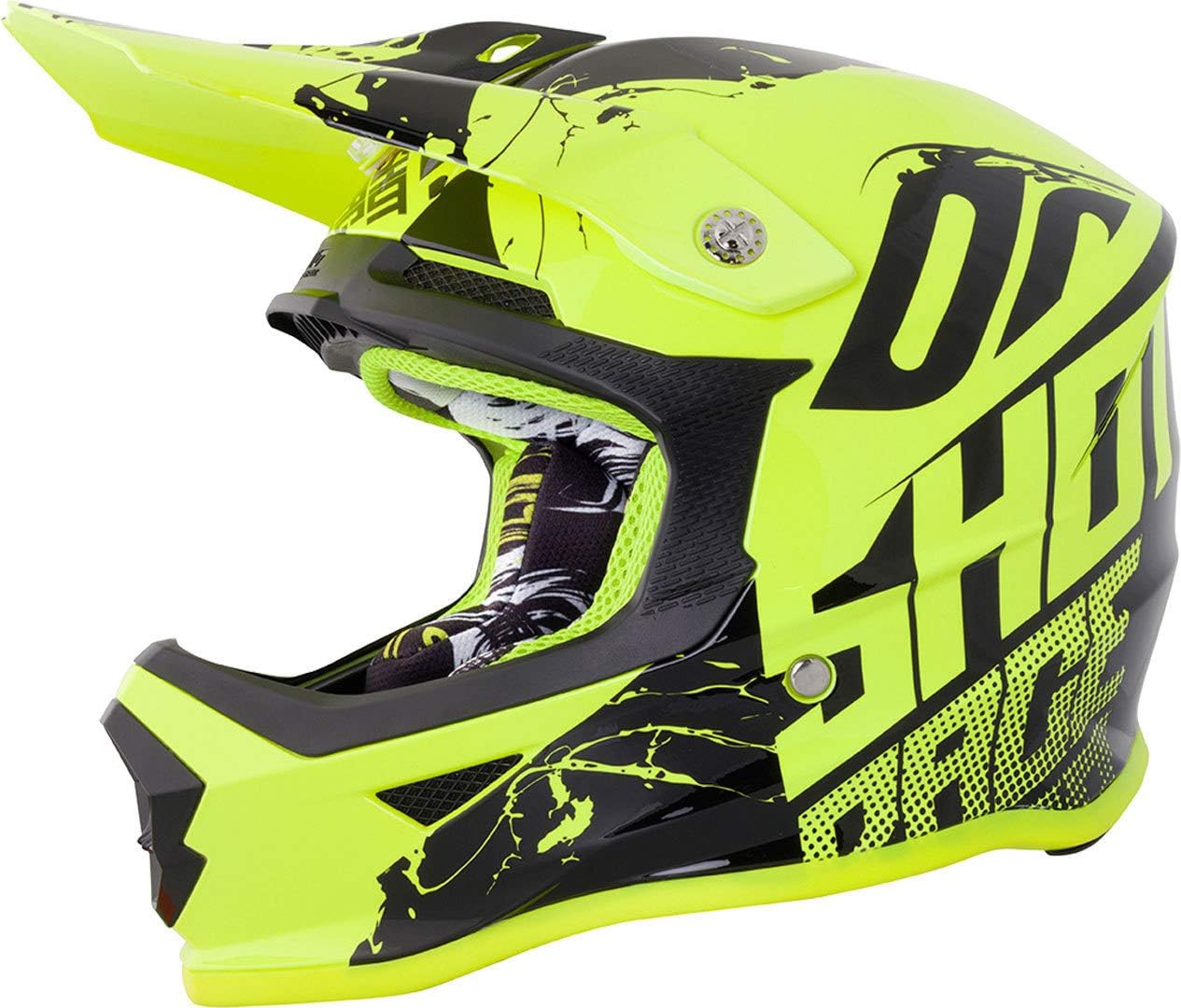 yellow mx helmet