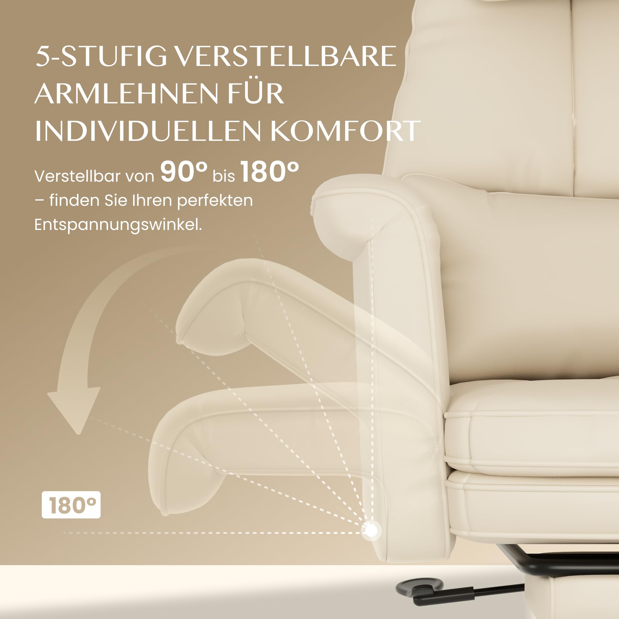 FLEXISPOT Luno Chefsessel Ergonomischer Bürostuhl mit Fußstütze 4