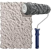 Nichiyo Concrete Texture Roller Stamp for DIY Stone Patio | Creates stone pattern on concrete patio driveway, DIY masonry form tool, reusable texture roller stamp(D2501)