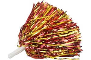 Lovecheer 12PCS/24PCS Metallic Pom Poms Cheerleading Fluffy Shiny Cheer Pom Poms with Handle Sports Team Spirited Dance Cheering Squad Girls Adults