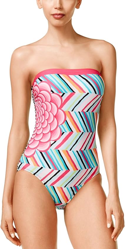 Amazon Coco Raveレディース夏パッチariana Bandeau One Piece水着 カラー ブラック ワンピース 通販