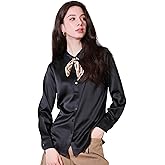 COLD POSH Silk Blouses for Women Elegant Tops Summer Spring Shirts Mulberry Silk Button Down Shirt