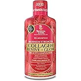 Liquid Collagen Glow for Women & Men | 5000mg VERISOL Collagen Peptides + 12500mcg Biotin | Clinically Tested for Thicker Hair, Brighter Skin, Wrinkles & Stronger Nails | 32 Serv