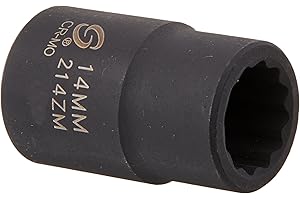 Sunex 214zm 1/2-Inch Drive 14-mm 12-Point Impact Socket chrome