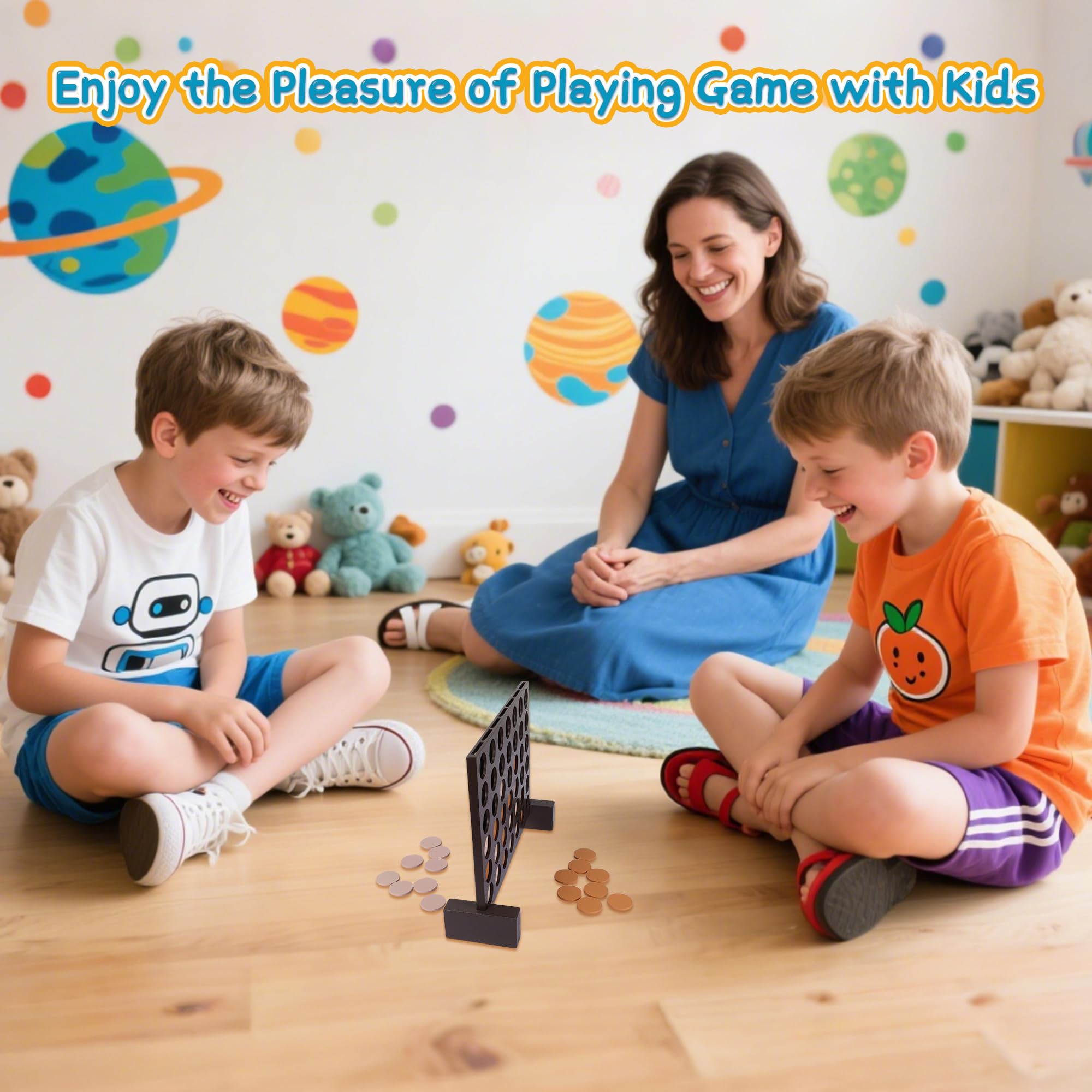 GOTHINK Giant Four in a Row Game with Carrying Bag (4 in a Row Tables Game)