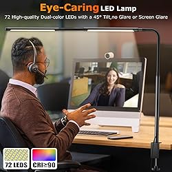 LED Desk Lamp for Home Office, Eye-Caring Desk
