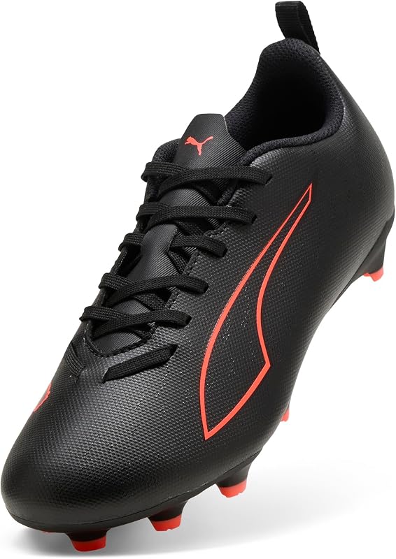 Ultra 6 Play FG/AG JR Chaussures de Football, Noir et Rouge, 37 EU, Puma Noir PUMA Rouge, 4.5 UK